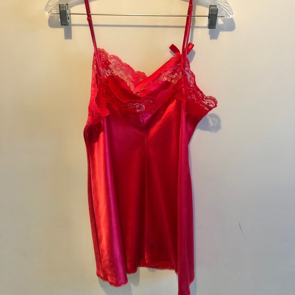 Victoria Secret Red Satin Lace Chemise LIKE NEW! - Picture 4 of 13